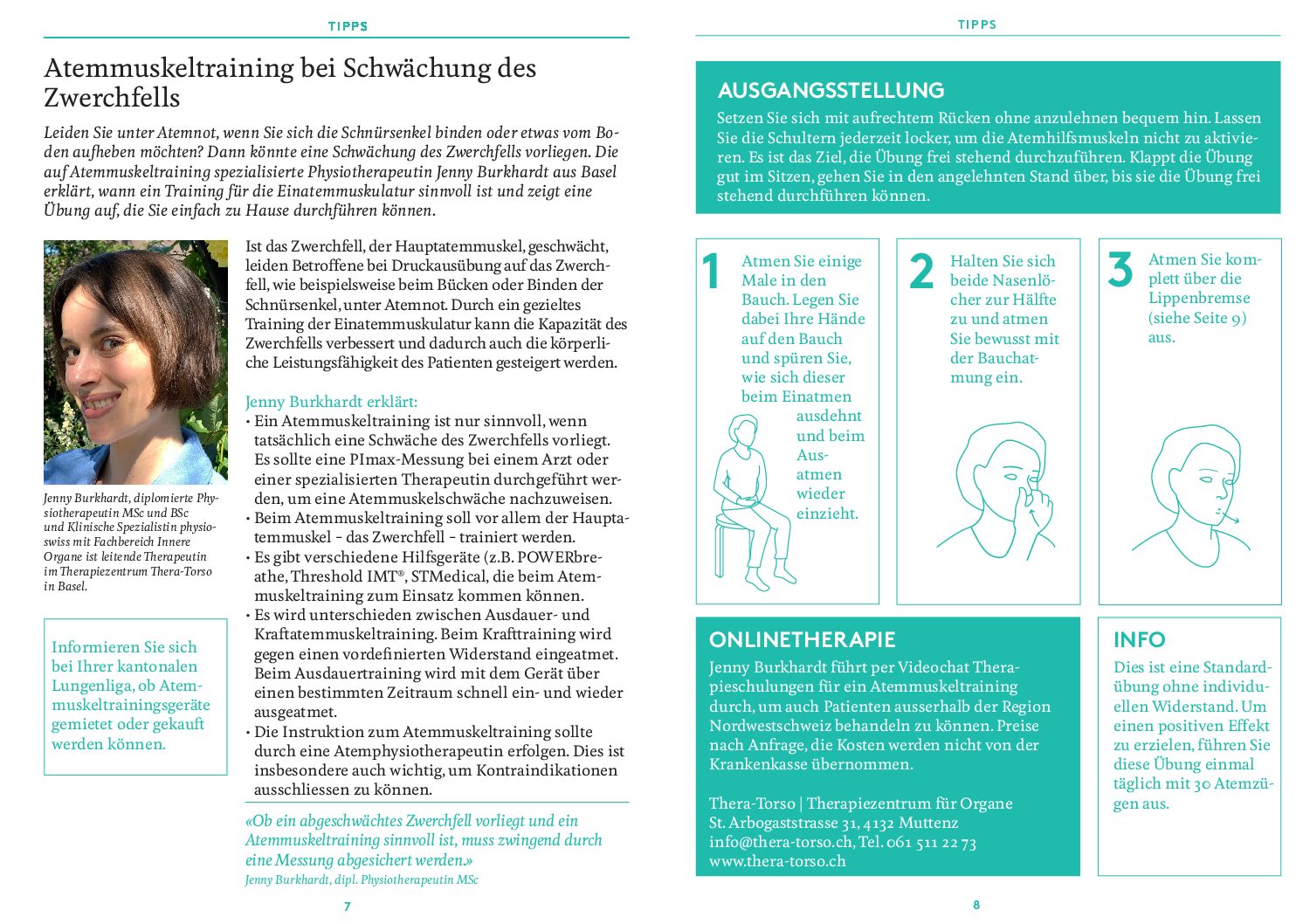 Publikation im COPD Newsletter März 2020: Atemmuskeltraining bei Schwächung des Zwerchfells